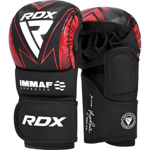 Боксерські рукавиці RDX GRAPPLING GLOVES SHOOTER IMMAF-1 чорний, червоний Уні